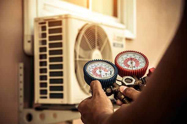 Professional Hvac technician working in Bostwick, GA